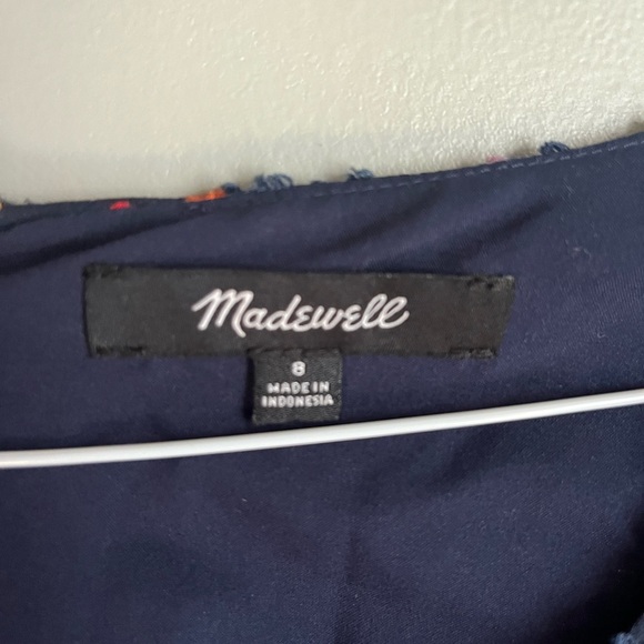 MADEWELL flutter-sleeve ruffle-hem dress in sugar dot! - Picture 2 of 5